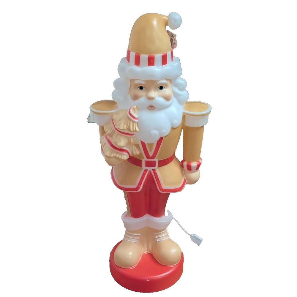 Lighted Santa Nutcracker 32" Blow Mold Christmas Decoration by Holiday Time